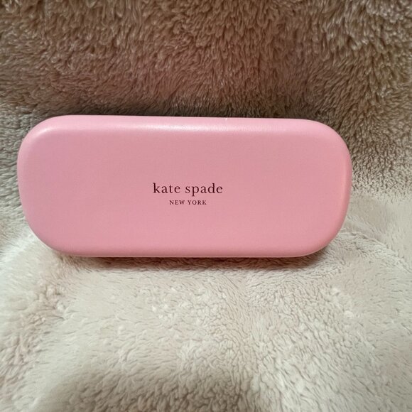 KATE SPADE BUNDLE OF 2 SUNGLASS EYEGLASS HARD CASES PINK BLUE LINED - Picture 2 of 12